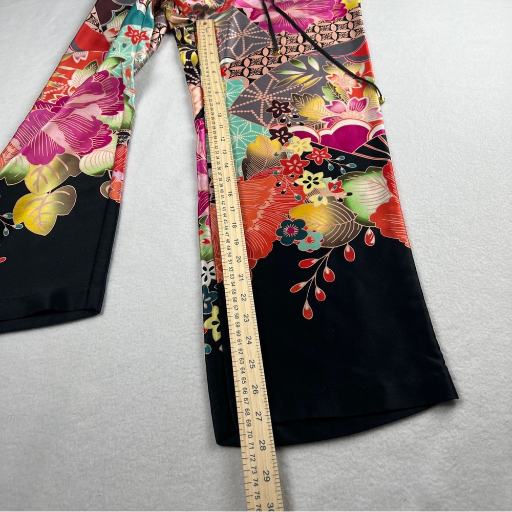 Trina Turk Women's Silk‎ Pants Floral Japanese Theme Multicolor Medium - Picture 4 of 9